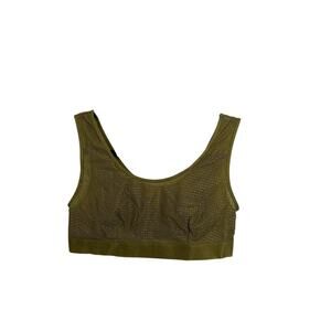 ThirdLove Bralette Womens Medium Olive Green Form Seamless Scoop Wireless Mesh